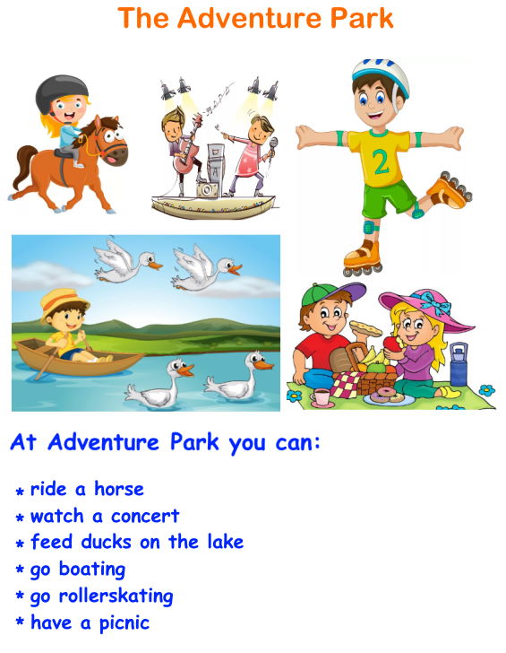 What other things would you like to do at a theme park? Make your own brochure.